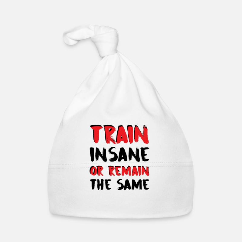 Train Insane - Organic Baby Cap - white