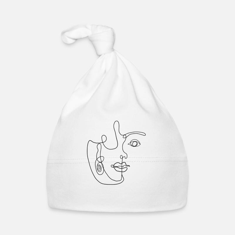 One Line Art Baby Bio-Mütze