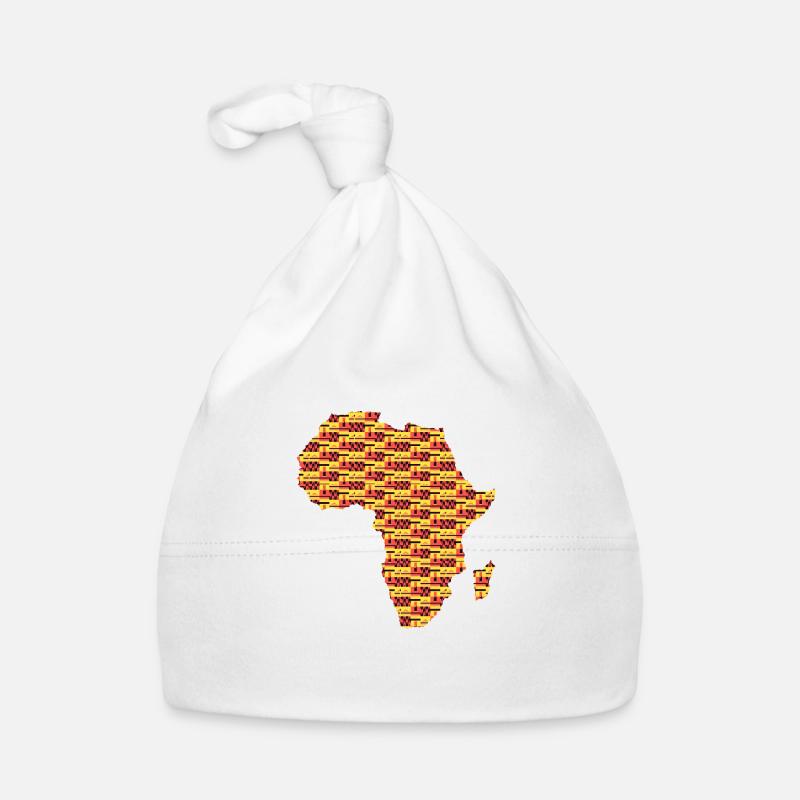 Africa Continent Kente Pattern Organic Baby Cap
