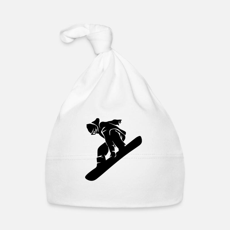 Snowboard Snowboarder Baby Bio-Mütze