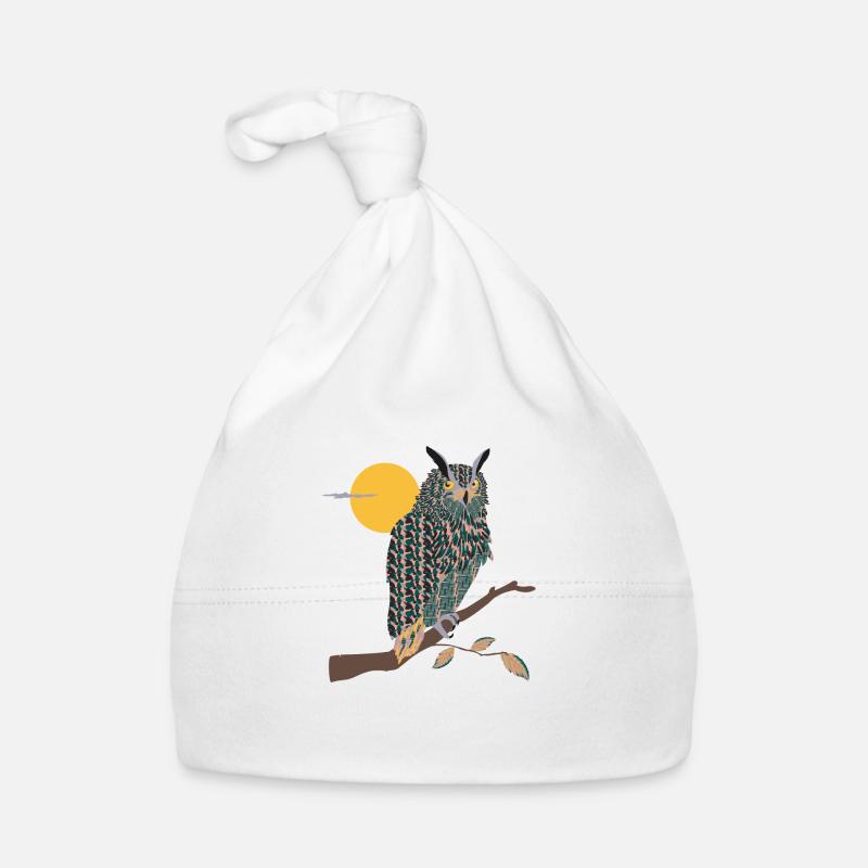 Eule bring mir Glück Baby Bio-Mütze