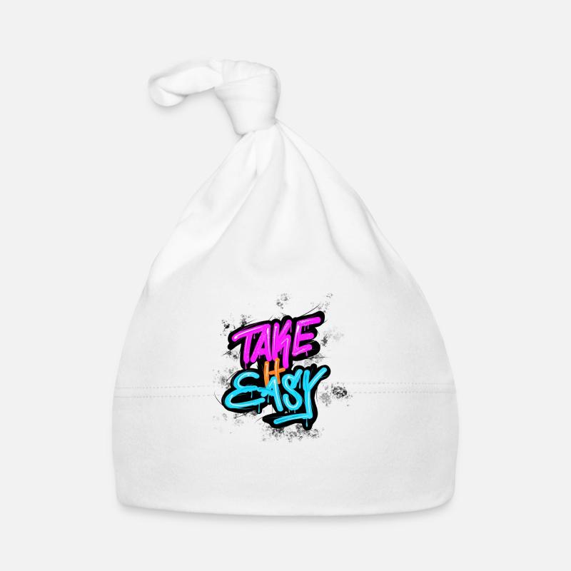 Take is easy graffiti Organic Baby Cap