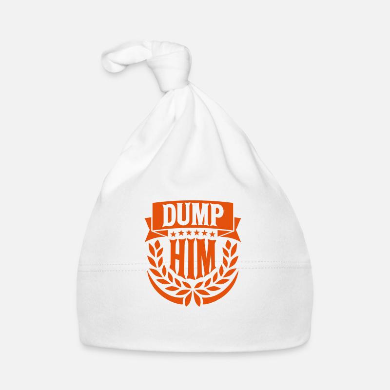 dump him quote logo Organic Baby Cap