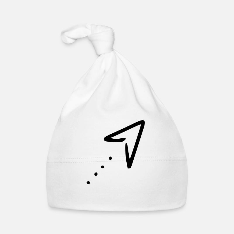 Arrow drawing sketch black Organic Baby Cap