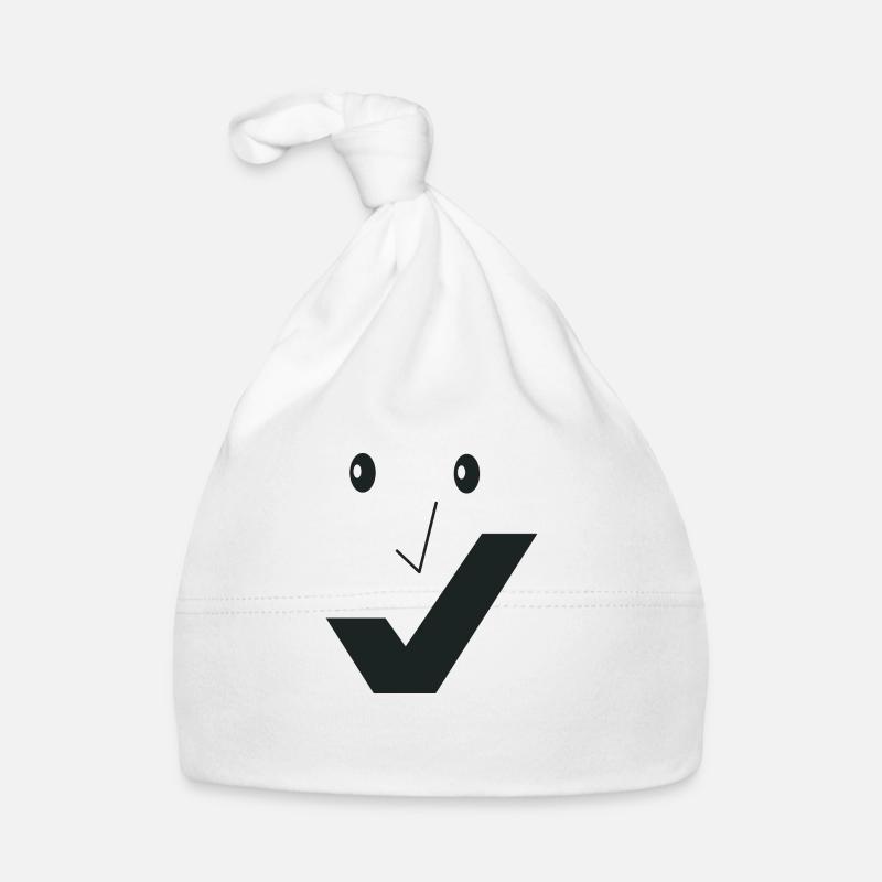 Feines Lächeln - Feines Gesicht C03. Baby Bio-Mütze