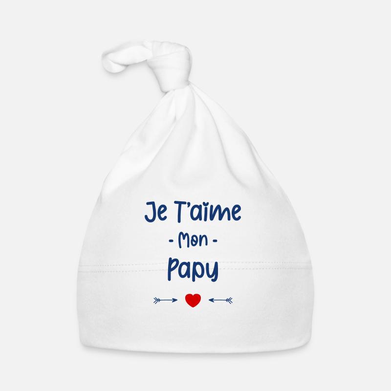 Je t'aime mon Papy Bonnet bio Bébé
