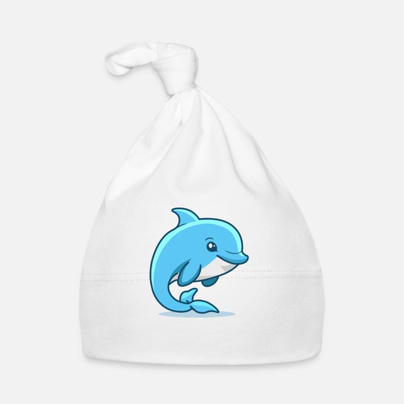 Illustration de dauphin mignon Bonnet bio Bébé