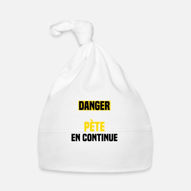 Danger pète en continue Bonnet bio Bébé