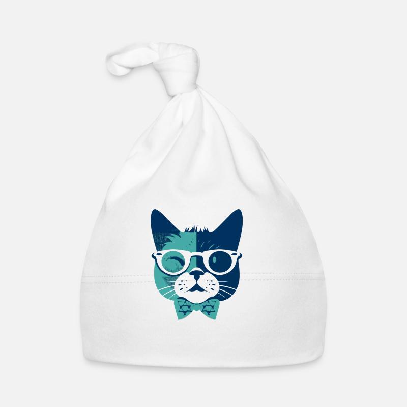 Chat hipster Bonnet bio Bébé