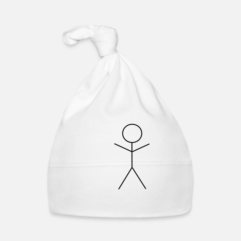 Simple stick figure Organic Baby Cap