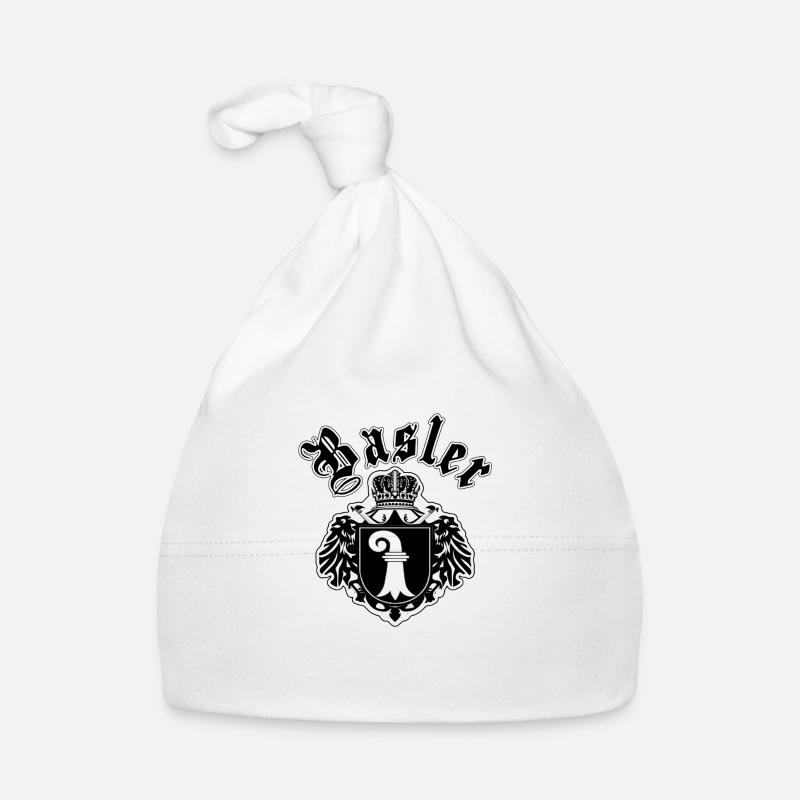 Armoiries de Bâle - Bonnet bio Bébé - blanc