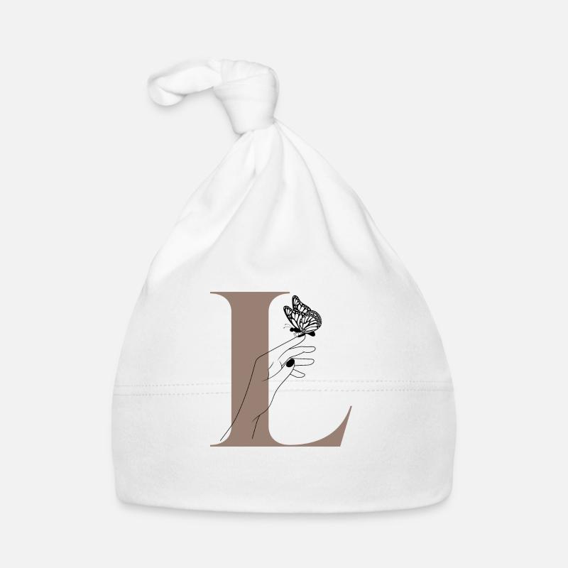 Letter L Magic Butterfly Organic Baby Cap