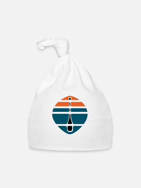 Paddle Sunset Logo - Bonnet bio Bébé - blanc - Devant