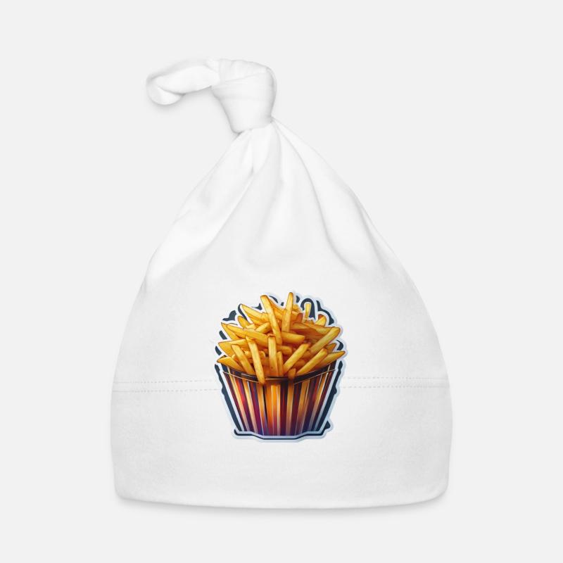 Frites - Bonnet bio Bébé - blanc