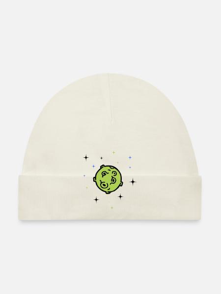 planet - Baby Bio-Mütze - Weiß - Vorne