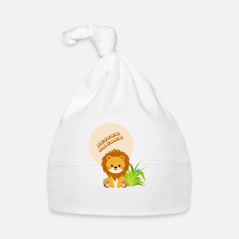 Bester Bruder mit Löwe Baby Bio-Mütze