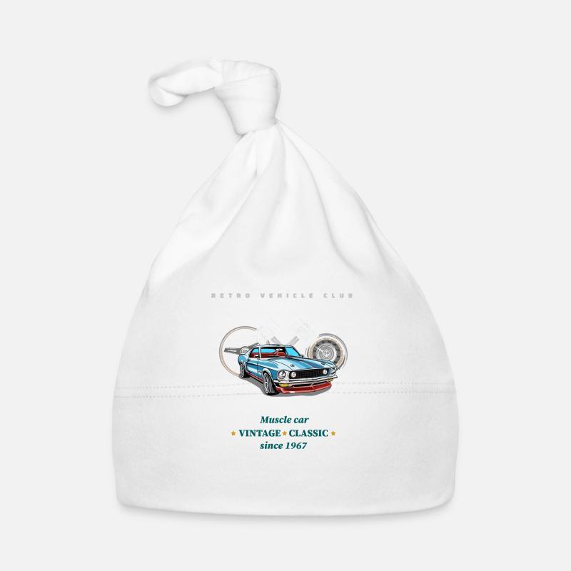 Graphismes vintage 2 Bonnet bio Bébé