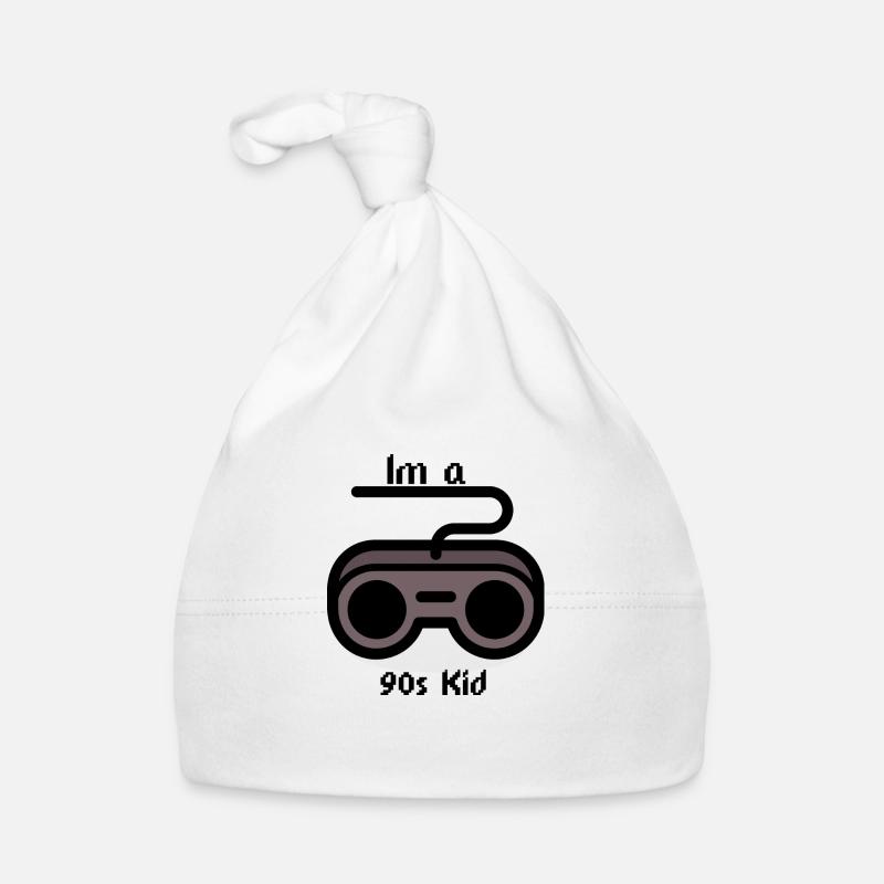 90s Kid - Organic Baby Cap - white