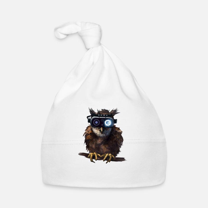 Eule_01 Organic Baby Cap