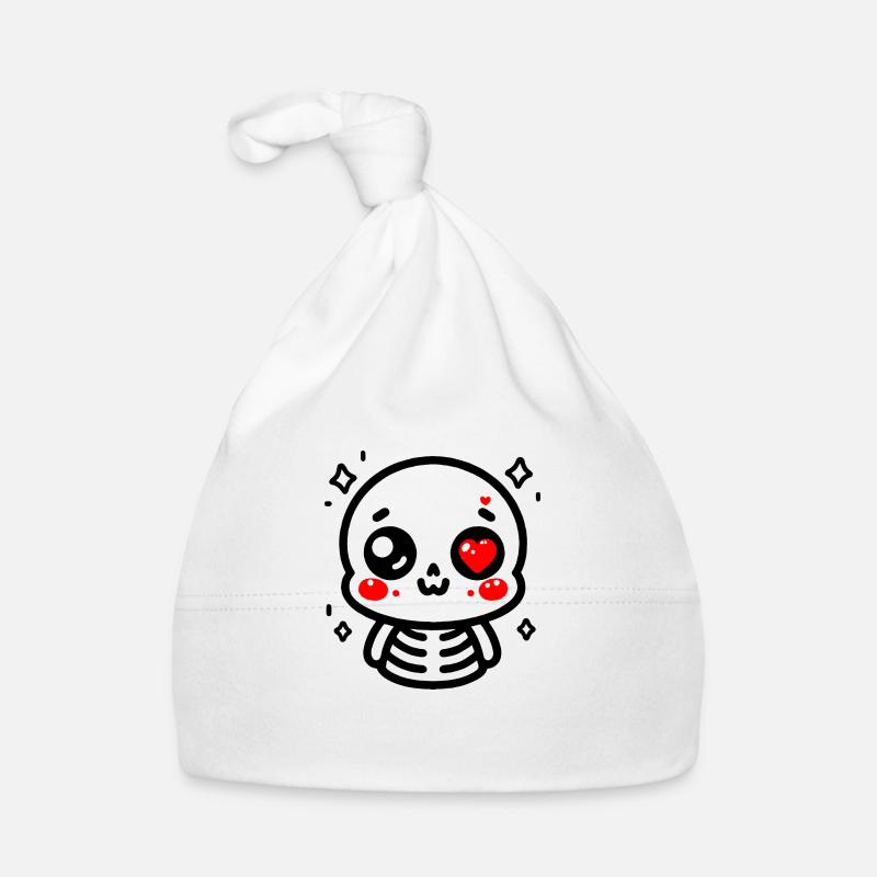 Red Heart Eye Skeleton Organic Baby Cap