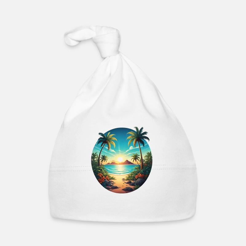 On the beach Organic Baby Cap