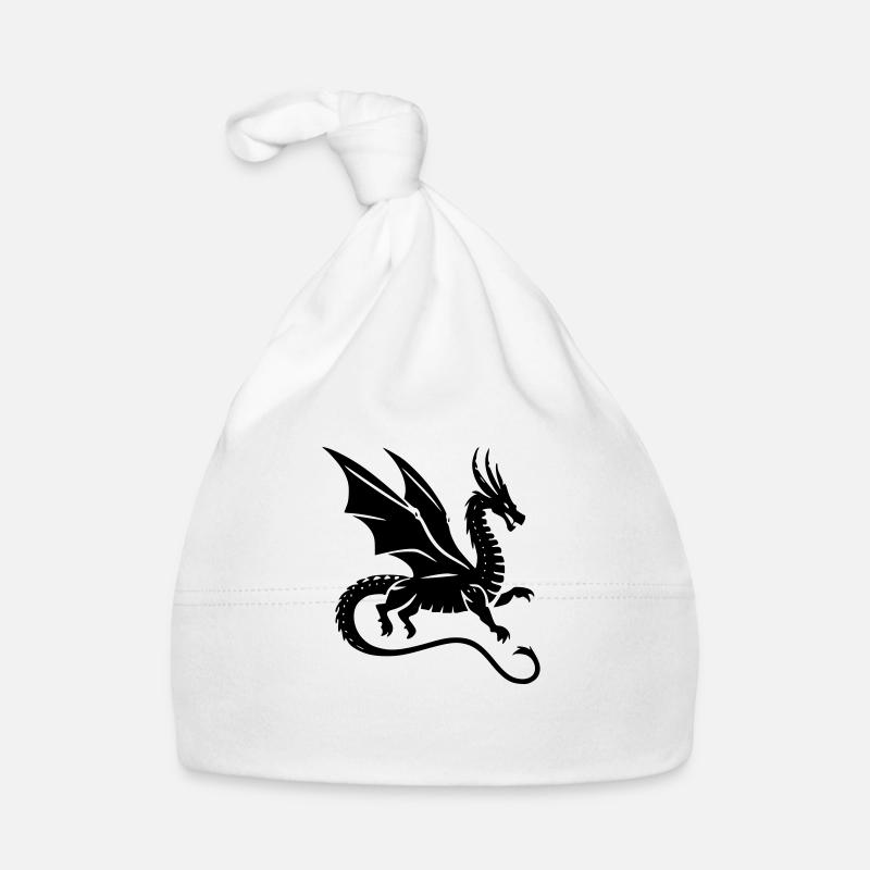 Drache - Baby Bio-Mütze - Weiß