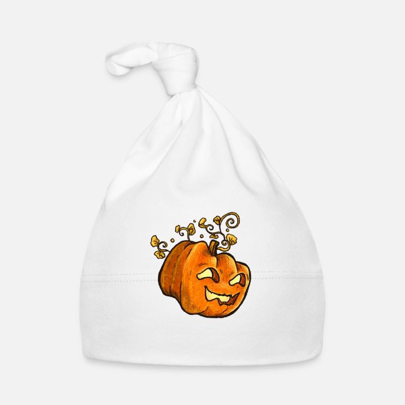 Pépin la Citrouille - Bonnet bio Bébé - blanc