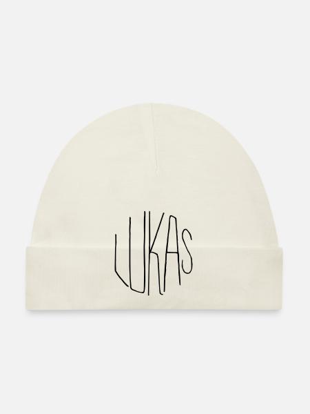 Lukas - Organic Baby Cap - white - Front