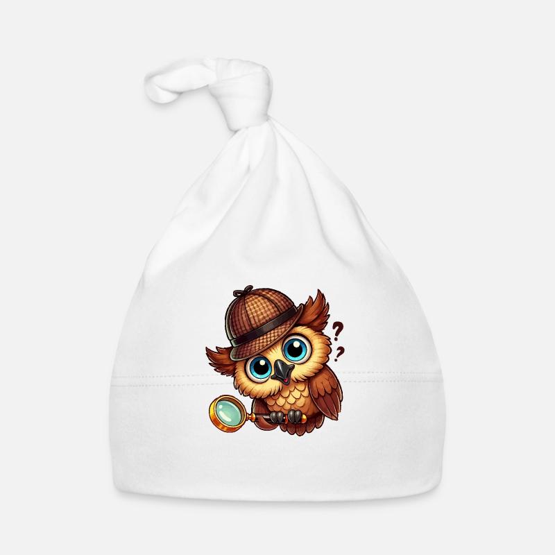 Detektiv-Eule Baby Bio-Mütze
