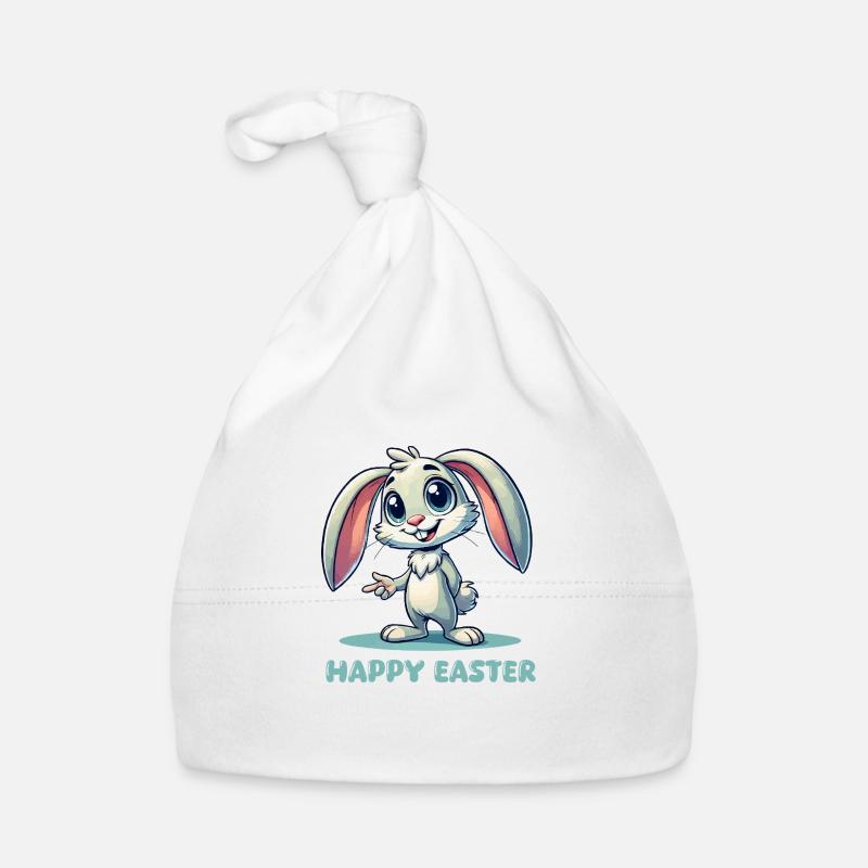 Lapin de Pâques de bande dessinée Bonnet bio Bébé