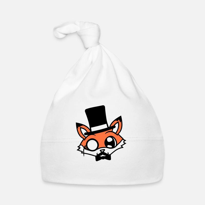 Renard roux Renard Sir Mr. Chapeau haut de forme Lunettes monocle Bonnet bio Bébé