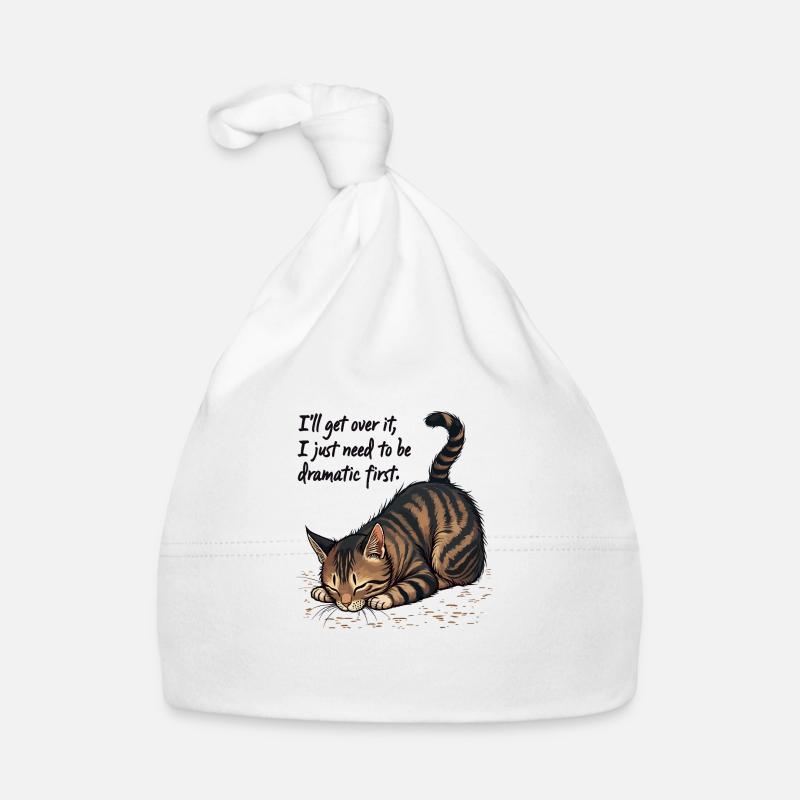 Dramatic Cat Organic Baby Cap