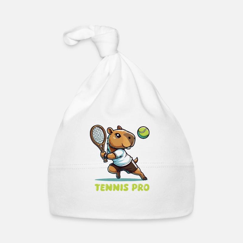Capybara Comic Tennis Organic Baby Cap