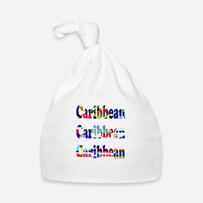 Sentiment de vacances avec les drapeaux des Caraïbes Bonnet bio Bébé