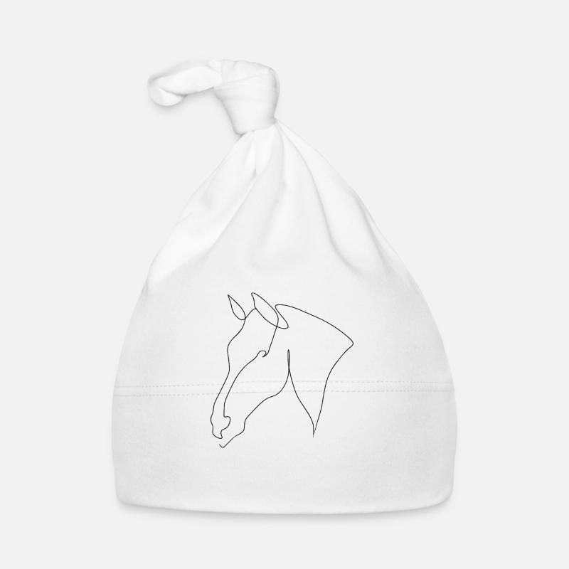 Minimal Pferdekopf Warmblut schwarz Baby Bio-Mütze