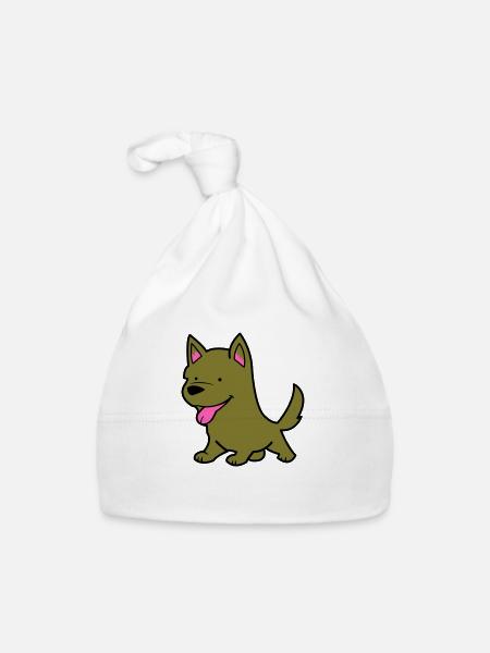 Dog Comic - Organic Baby Cap - white - Front