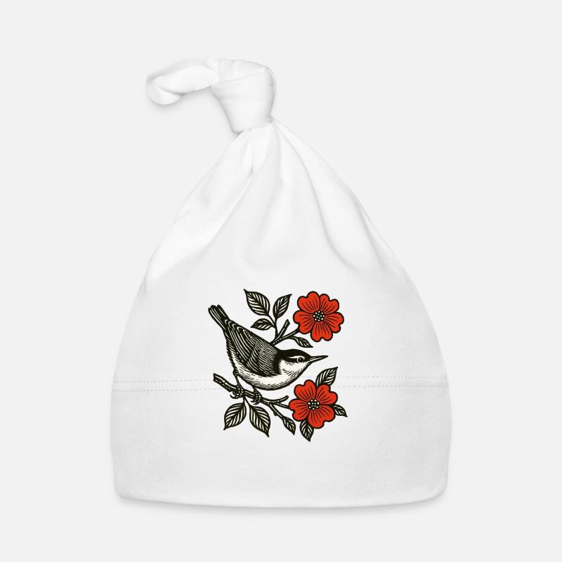 Retro Nuthatch Organic Baby Cap