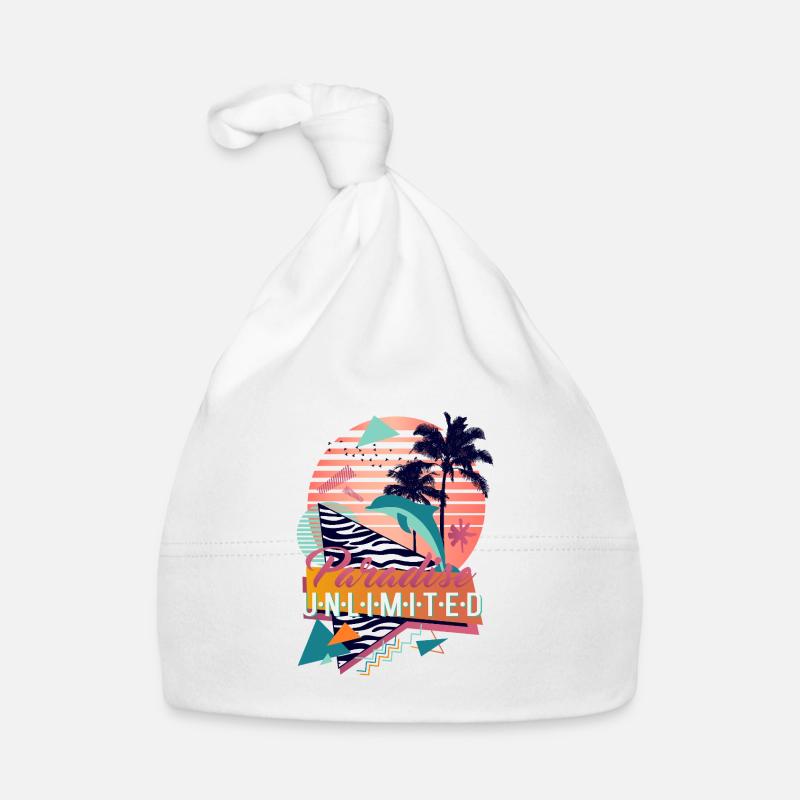 Paradise Unlimited (Formes, Dauphin) - Bonnet bio Bébé - blanc
