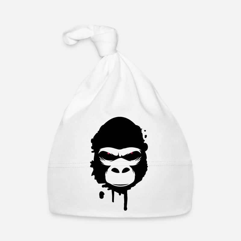 Une tête de gorille Graffiti Bonnet bio Bébé