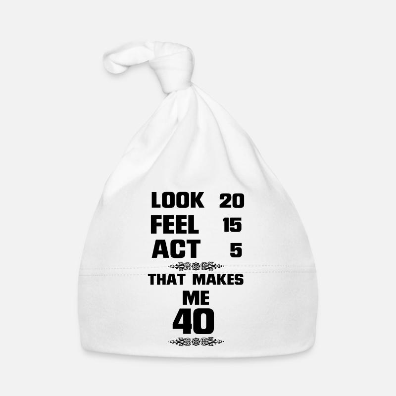 40 JAHRE JUNG (GEBURTSTAGS-SHIRT!) Baby Bio-Mütze