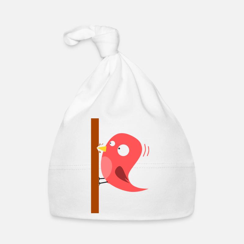 Woodpecker comic Organic Baby Cap