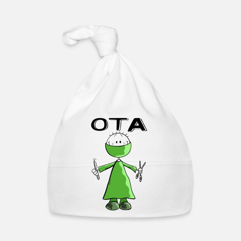 Operationstechnischer Assistent Strichmann - OTA - Baby Bio-Mütze - Weiß