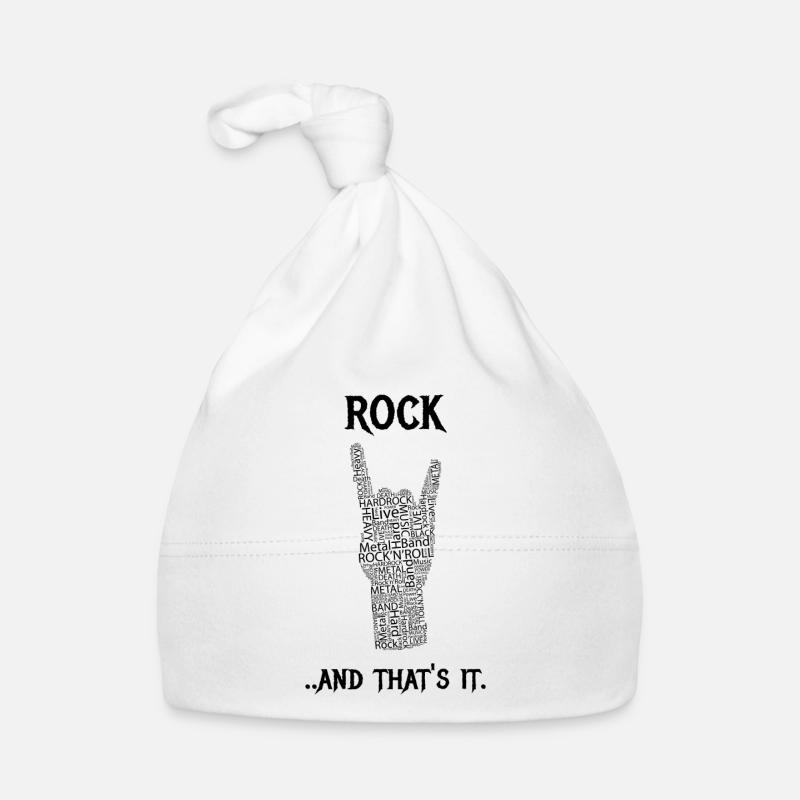 Rock und das ist es. - Baby Bio-Mütze - Weiß