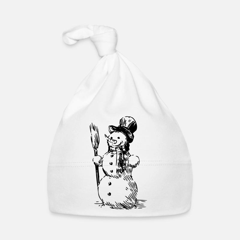 Snowman Organic Baby Cap