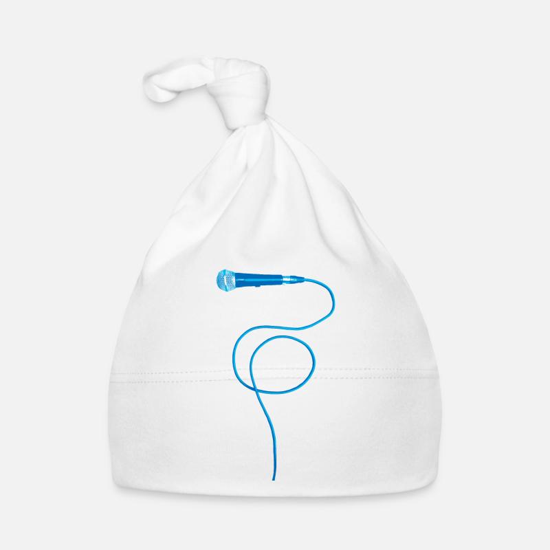 Mikrofon blau Baby Bio-Mütze