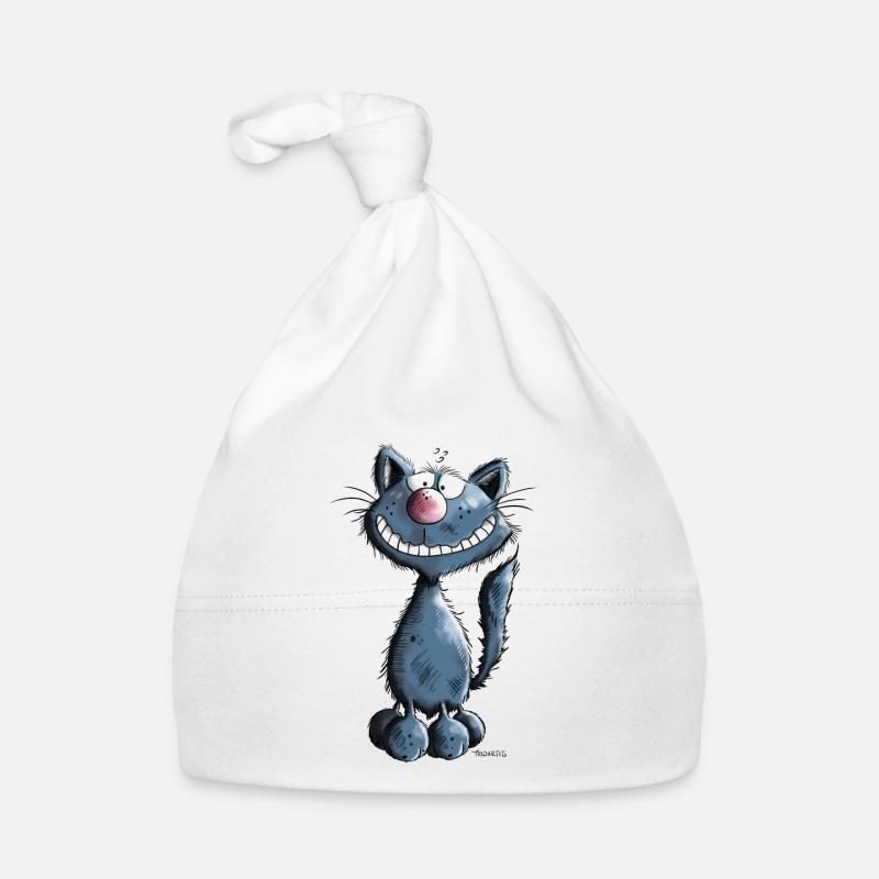 Grinse Katze Baby Bio-Mütze