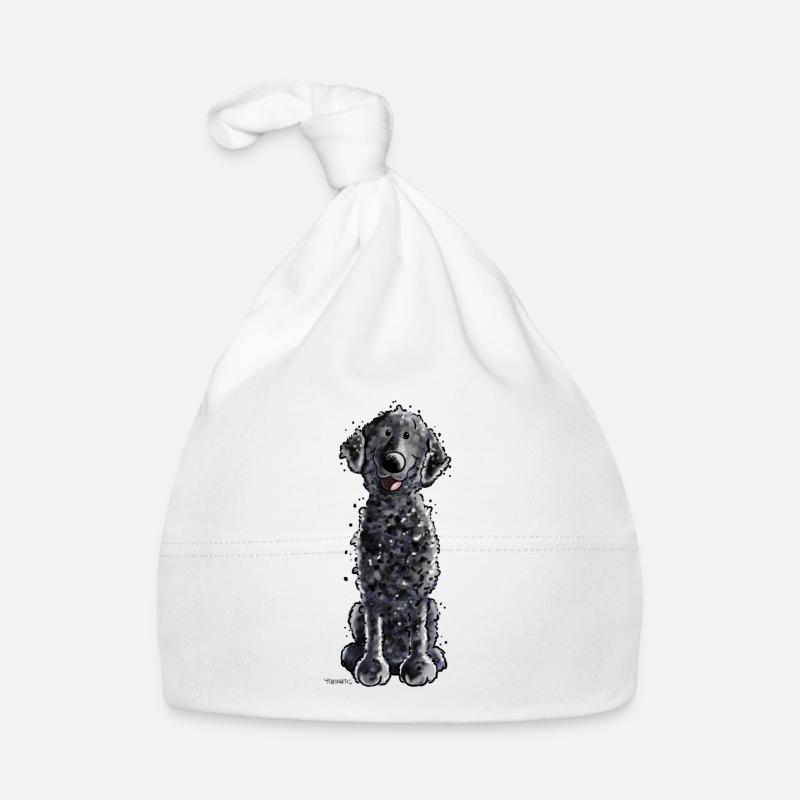 Retriever à poil bouclé - Chien - Chiens - Cadeau - Bonnet bio Bébé - blanc