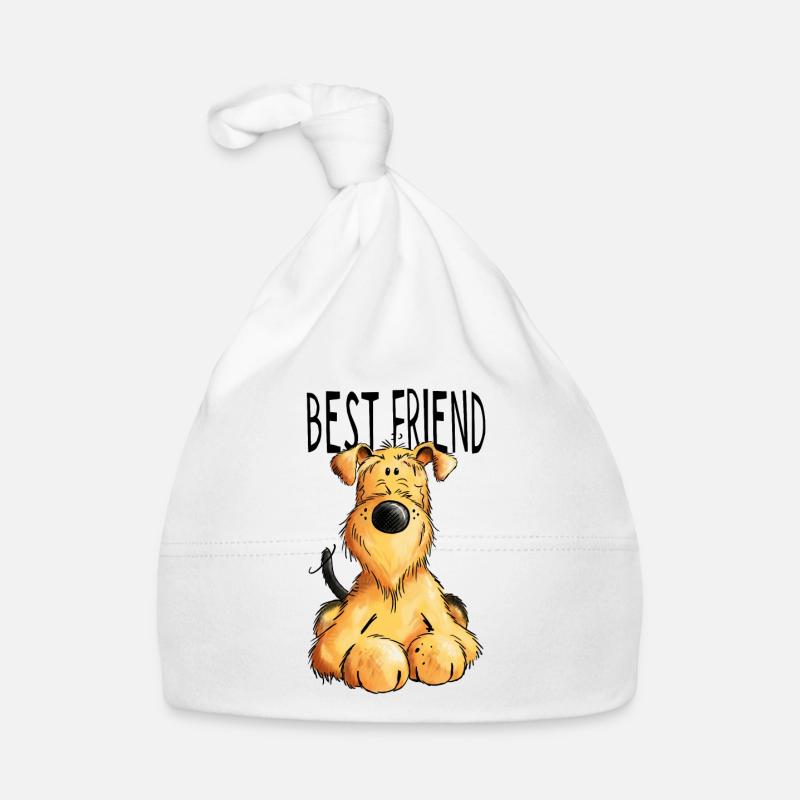 Airedale Terrier mein bester Freund - Geschenk Baby Bio-Mütze
