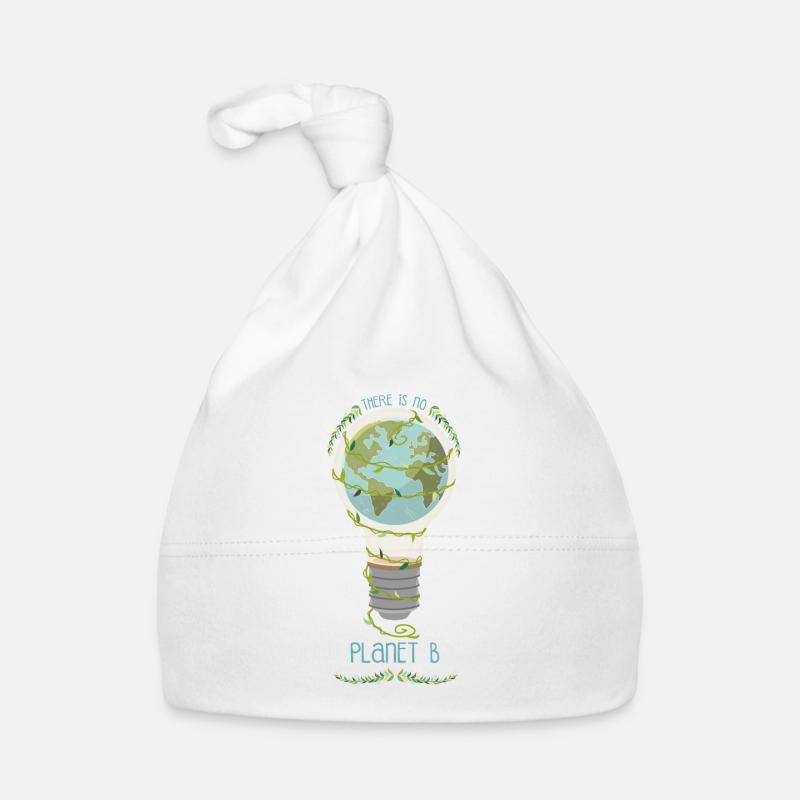 Il n'y a pas de planète B - Bonnet bio Bébé - blanc