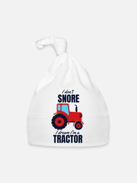 tractor - Organic Baby Cap - white - Front